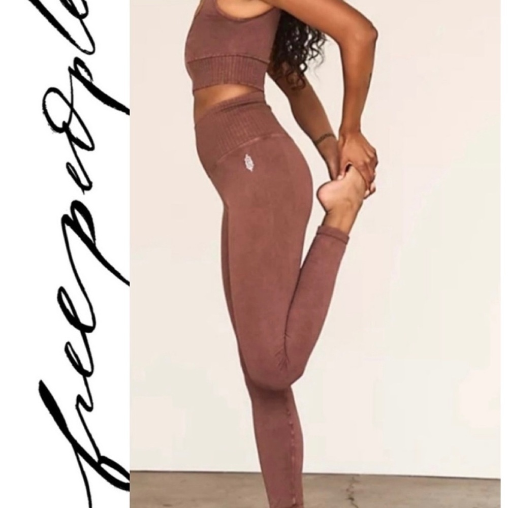 Free People Good Karma Hi Rise Leggings Sequoia Size XL NWOT $78